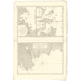 Reproduction carte marine ancienne - 334_1C - NOUVELLE-ECOSSE (Côte Est), CHIBOUCTOU (Port), HALIFAX (Port), ACADIE - CANADA (Cô