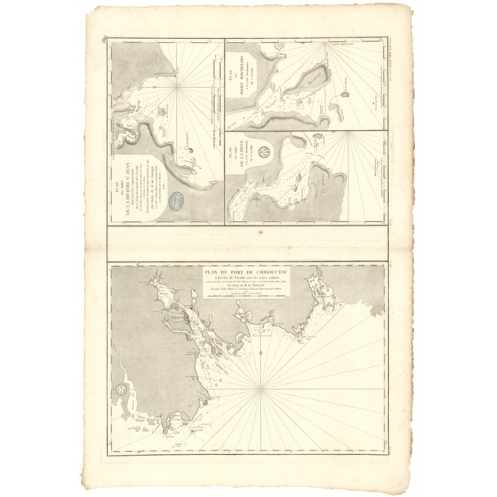 Reproduction carte marine ancienne Shom - 334_1C - NOUVELLE-ECOSSE (Côte Est), CHIBOUCTOU (Port), HALIFAX (Port), ACADI