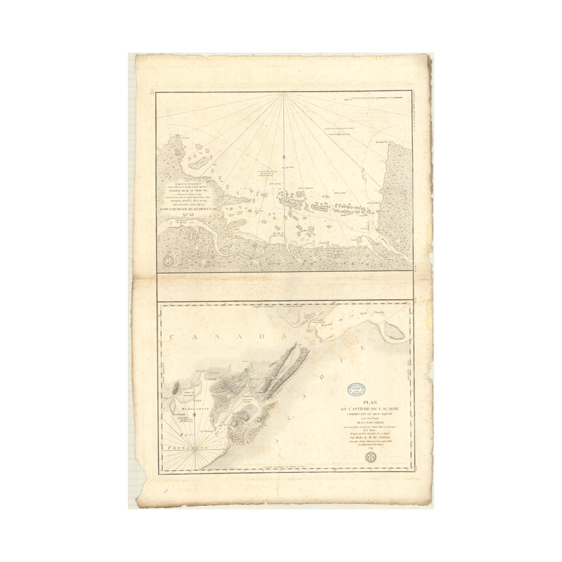 Reproduction carte marine ancienne - 335_1D - NOUVELLE-ECOSSE, ACADIE (Isthme), BEAU BASSIN - CANADA - ATLANTIQUE - (1779 - ?)