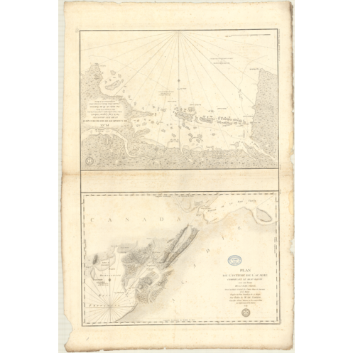 Reproduction carte marine ancienne Shom - 335_1D - NOUVELLE-ECOSSE, ACADIE (Isthme), BEAU BASSIN - CANADA - Atlantique -