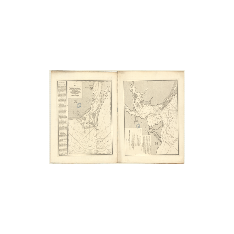 Reproduction carte marine ancienne Shom - 341_1 - FEAR (Cap - Rivière) - ETATS-UNIS (Côte Est) - Atlantique - (1778 -