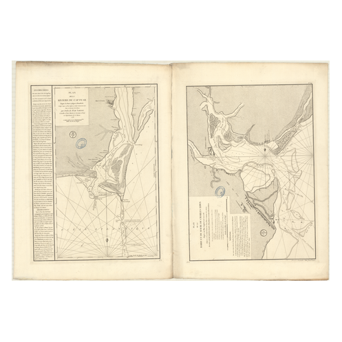 Reproduction carte marine ancienne Shom - 341_1 - FEAR (Cap - Rivière) - ETATS-UNIS (Côte Est) - Atlantique - (1778 -