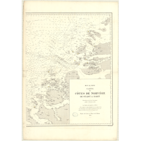 Reproduction carte marine ancienne Shom - 3595A - HARO, STADTLANDET - NORVEGE (Côte Ouest) - Atlantique,NORD (Mer) - (1