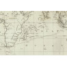 Carte marine ancienne du monde en 1785Expéditions du Capitaine Cook