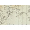 Reproduction carte marine ancienne de monde en 1785 - Expéditions de Capitaine Cook