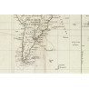 Reproduction of old nautical chart of the expedition, or voyage, of La Pérouse in 1788