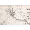 Reproduction of old nautical chart of the Singapore Strait and Malacaña in 1755