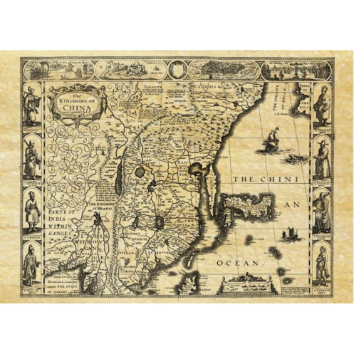 Carte marine ancienne de la Chine en 1626