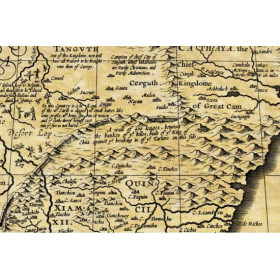 Reproduction carte marine ancienne de la Chine en 1626