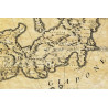 Reproduction of old nautical chart of Japan in 1696