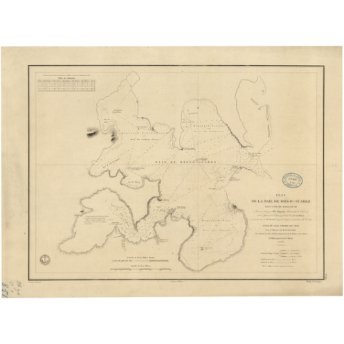 Reproduction carte marine ancienne - 851 - DIEGO-SUAREZ (Baie) - MADAGASCAR - INDIEN (Océan) - (1837 - 1893) Reproduction carte marine ancienne - 851 - DIEGO-SUAREZ (Baie) - MADAGASCAR - INDIEN (Océan) - (1837 - 1893)