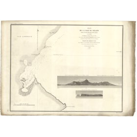 Reproduction carte marine ancienne - 859 - LOMBOCK (île), LOMBOK (île), PEEJOW (Baie) - INDONESIE - PACIFIQUE, BALI (Mer) - (182