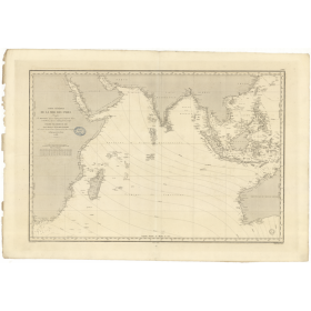 Reproduction carte marine ancienne - 863 - INDES (Mer), INDIEN (Océan) - (1837 - 1889)