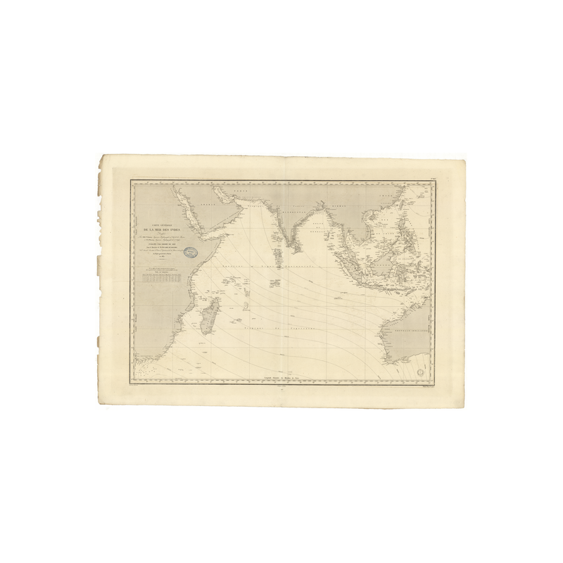 Carte marine ancienne - 863 - INDES (Mer), INDIEN (Océan) - (1837 - 1889)