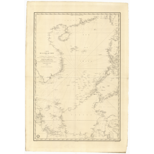 Reproduction carte marine ancienne - 865 - BORNEO - CHINE, PHILIPPINES - PACIFIQUE, CHINE (Mer) - (1838 - ?) Reproduction carte marine ancienne - 865 - BORNEO - CHINE, PHILIPPINES - PACIFIQUE, CHINE (Mer) - (1838 - ?)