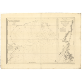Reproduction carte marine ancienne - 870 - HOOGLY (Embouchure) - INDE (Côte Est) - INDIEN (Océan), BENGALE (Golfe) - (1838 - ?)