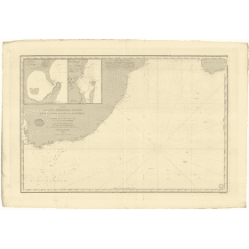 Reproduction carte marine ancienne Shom - 874 - BONNE ESPERANCE (Cap), MOZAMBIQUE (Canal) - INDIEN (Océan),AFRIQUE (Cô