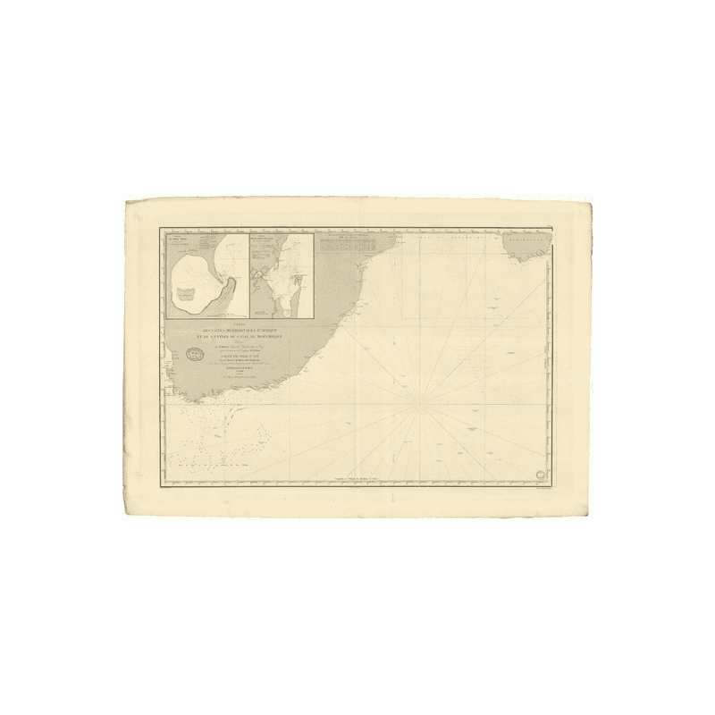 Reproduction carte marine ancienne - 874 - BONNE ESPERANCE (Cap), MOZAMBIQUE (Canal) - INDIEN (Océan), AFRIQUE (Côte Sud) - (183