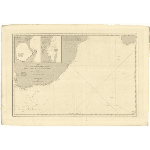 Reproduction carte marine ancienne - 874 - BONNE ESPERANCE (Cap), MOZAMBIQUE (Canal) - INDIEN (Océan), AFRIQUE (Côte Sud) - (183 Reproduction carte marine ancienne - 874 - BONNE ESPERANCE (Cap), MOZAMBIQUE (Canal) - INDIEN (Océan), AFRIQUE (Côte Sud) - (183