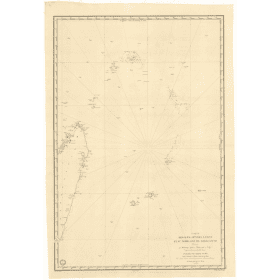 Reproduction carte marine ancienne Shom - 876 - AMBRE (Cap), FORT dauphin (TAOLAGNARO) - MADAGASCAR (Côte Est),MADAGASC