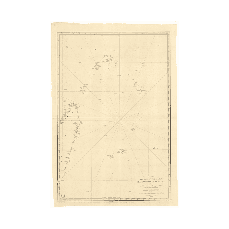 Reproduction carte marine ancienne - 876 - AMBRE (Cap), FORT DAUPHIN (TAOLAGNARO) - MADAGASCAR (Côte Est), MADAGASCAR (Côte Est)