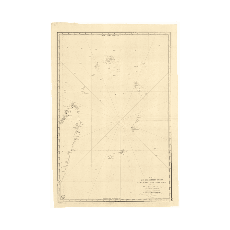 Reproduction carte marine ancienne Shom - 876 - AMBRE (Cap), FORT dauphin (TAOLAGNARO) - MADAGASCAR (Côte Est),MADAGASC