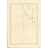 Reproduction carte marine ancienne - 899 - HINDOUSTAN (Côte Ouest), CHAGOS (îles), BOMBAY, MACHILIPATNAM - INDE (Côte Est), INDE