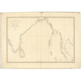 Reproduction carte marine ancienne Shom - 900 - INDIEN (Océan),BENGALE (Golfe) - (1839 - 1902)