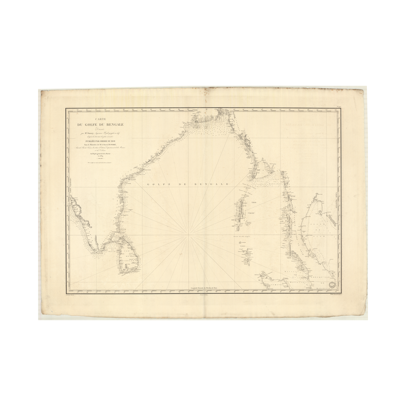 Reproduction carte marine ancienne - 900 - INDIEN (Océan), BENGALE (Golfe) - (1839 - 1902)