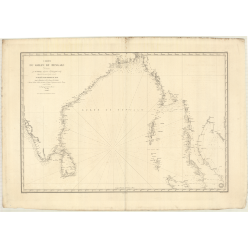 Carte marine ancienne - 900 - INDIEN (Océan), BENGALE (Golfe) - (1839 - 1902)
