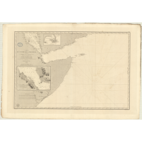 Reproduction carte marine ancienne - 901 - INDIEN (Océan), AFRIQUE (Côte Est), ADEN (Golfe), ROUGE (Mer) - (1840 - 1892)