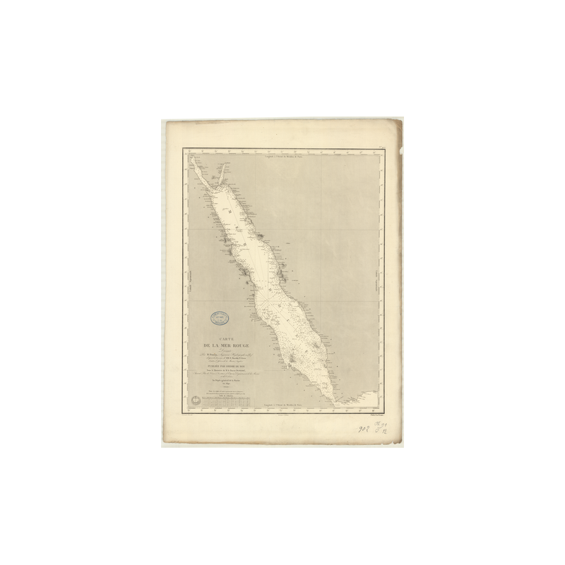 Reproduction carte marine ancienne - 902 - INDIEN (Océan), ROUGE (Mer) - (1840 - ?)