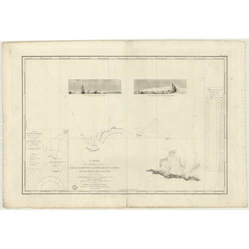 Carte marine ancienne - 914 - ADELIE (Terre) - INDIEN (Océan), DUMONT d'URVILLE (Mer) - (1840 - ?)