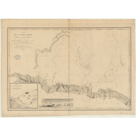 Reproduction carte marine ancienne Shom - 915 - ADELIE (Terre) - INDIEN (Océan),DUMONT d'URVILLE (Mer) - (1840 - 1914)