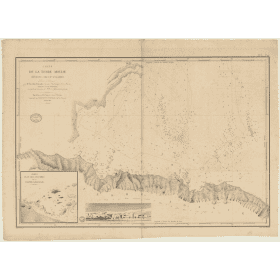 Reproduction carte marine ancienne Shom - 915 - ADELIE (Terre) - INDIEN (Océan),DUMONT d'URVILLE (Mer) - (1840 - 1914)