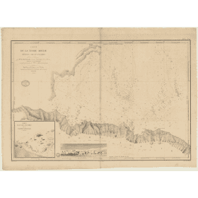 Reproduction carte marine ancienne - 915 - ADELIE (Terre) - INDIEN (Océan), DUMONT D'URVILLE (Mer) - (1840 - 1914)