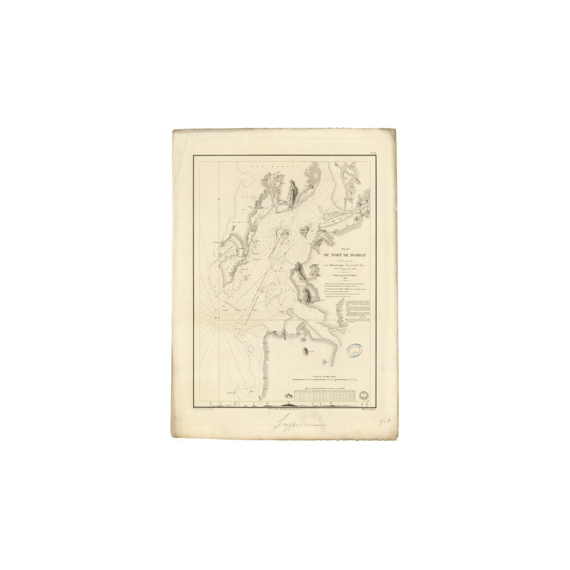 Reproduction carte marine ancienne - 918 - BOMBAY (Port) - INDE (Côte Ouest) - INDIEN (Océan) - (1840 - ?)