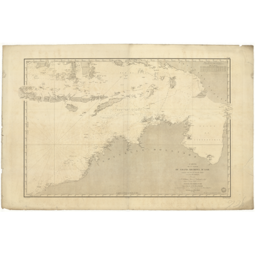 Reproduction carte marine ancienne Shom - 926 - JAVA - INDONESIE,AUSTRALIE (Côte Nord),NOUVELLE-GUINEE,NOUVELLE-HOLLAND