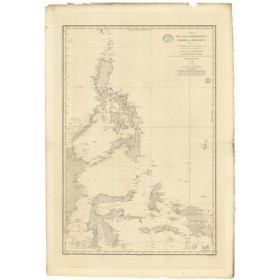 Carte marine ancienne - 927 - CELEBES, MOLUQUES - PHILIPPINES, INDONESIE - PACIFIQUE, CHINE (Mer), CELEBES (Mer), BANDA (Mer) -