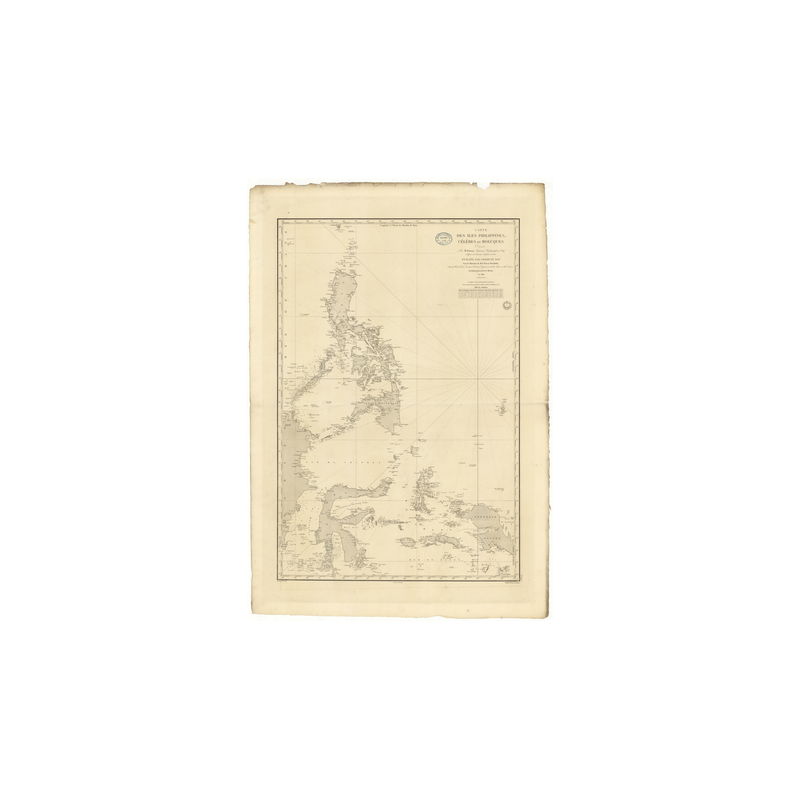 Reproduction carte marine ancienne Shom - 927 - CELEBES, MOLUQUES - PhilippINES,INDONESIE - pACIFIQUE,CHINE (Mer),CELEBE