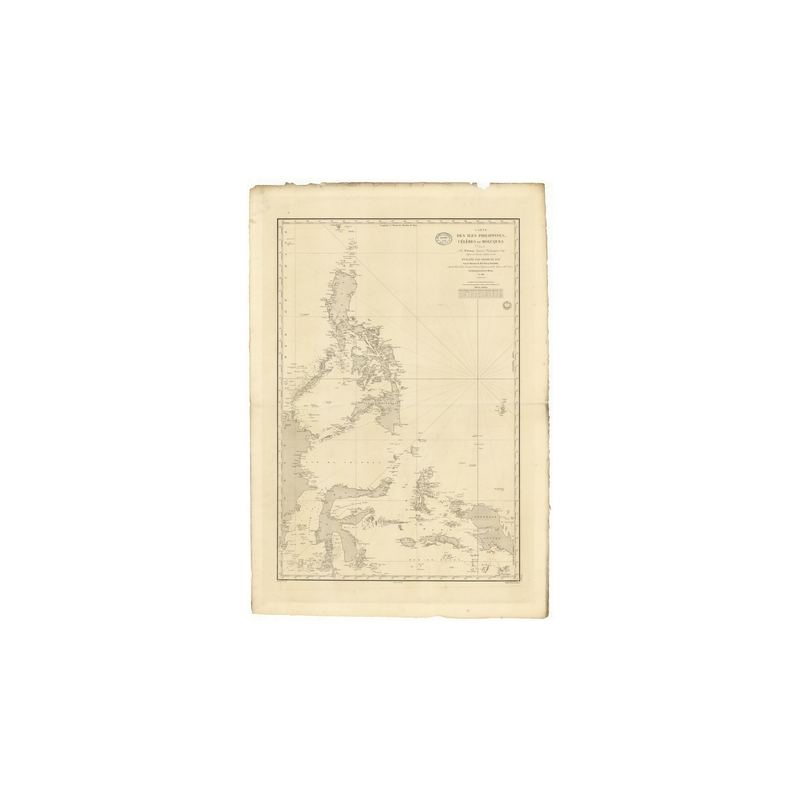 Carte marine ancienne - 927 - CELEBES, MOLUQUES - PHILIPPINES, INDONESIE - PACIFIQUE, CHINE (Mer), CELEBES (Mer), BANDA (Mer) -