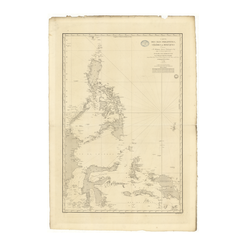 Carte marine ancienne - 927 - CELEBES, MOLUQUES - PHILIPPINES, INDONESIE - PACIFIQUE, CHINE (Mer), CELEBES (Mer), BANDA (Mer) -