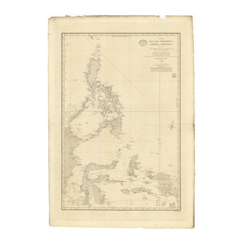 Reproduction carte marine ancienne - 927 - CELEBES, MOLUQUES - PHILIPPINES, INDONESIE - PACIFIQUE, CHINE (Mer), CELEBES (Mer), B Reproduction carte marine ancienne - 927 - CELEBES, MOLUQUES - PHILIPPINES, INDONESIE - PACIFIQUE, CHINE (Mer), CELEBES (Mer), B