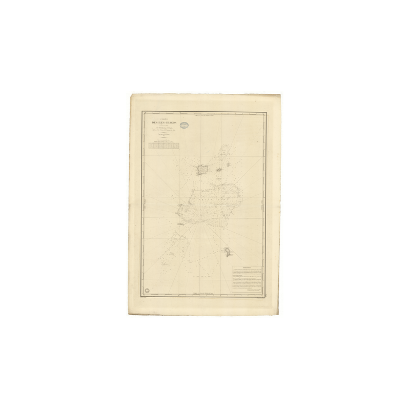 Reproduction carte marine ancienne - 943 - CHAGOS (îles) - INDIEN (Océan) - (1841 - 1986)