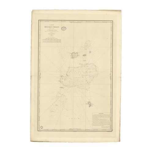 Reproduction of old nautical chart - 943 - CHAGOS (îles) - INDIEN (Océan) - (1841 - 1986)