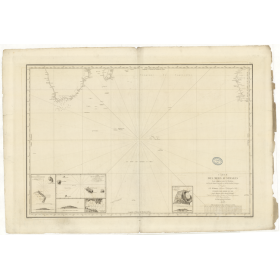 Reproduction carte marine ancienne - 955 - KERGUELEN (îles), ENDERBY (Terre) - AUSTRALIE (Côte Sud-Ouest) - INDIEN (Océan), AFRI