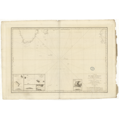 Reproduction carte marine ancienne - 955 - KERGUELEN (îles), ENDERBY (Terre) - AUSTRALIE (Côte Sud-Ouest) - INDIEN (Océan), AFRI Reproduction carte marine ancienne - 955 - KERGUELEN (îles), ENDERBY (Terre) - AUSTRALIE (Côte Sud-Ouest) - INDIEN (Océan), AFRI
