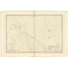 Reproduction carte marine ancienne Shom - 978 - MALACCA (Détroit - partie Sud), pARCELAR (Mont), SINGAPOUR - INDONESIE,