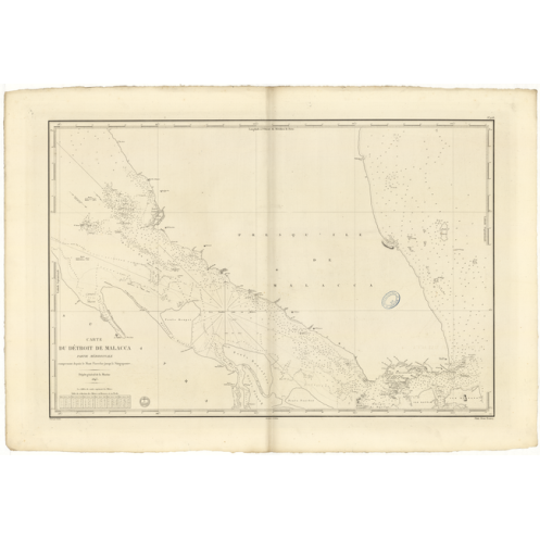 Carte marine ancienne - 978 - MALACCA (Détroit - Partie Sud), PARCELAR (Mont), SINGAPOUR - INDONESIE, MALAISIE - PACIFIQUE - (18
