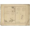 Reproduction carte marine ancienne Shom - 986 - MAYOTTE (île) - COMORES - INDIEN (Océan),MOZAMBIQUE (Canal) - (1843 -